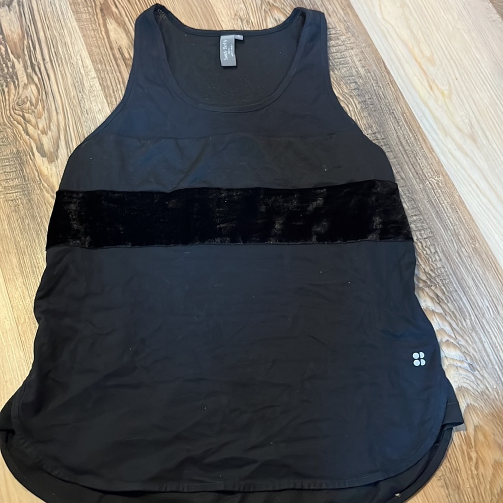 Sweaty Betty Mesh Velvet Workout tank top